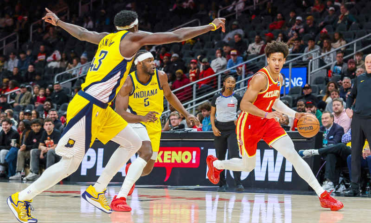 Hawks beat Pacers in Monday  matinee for third straight victory