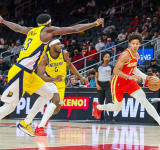 Hawks beat Pacers in Monday  matinee for third straight victory