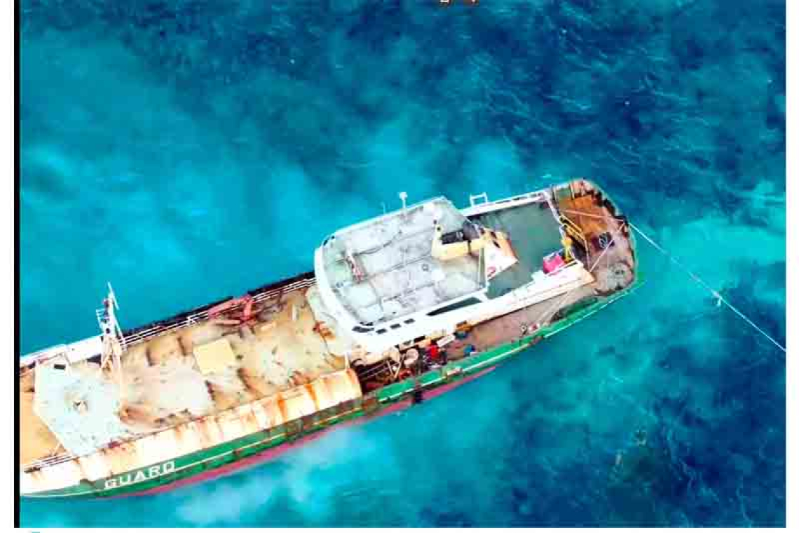 ‘Ghost ship’ runs aground  off Sam Lord’s Castle