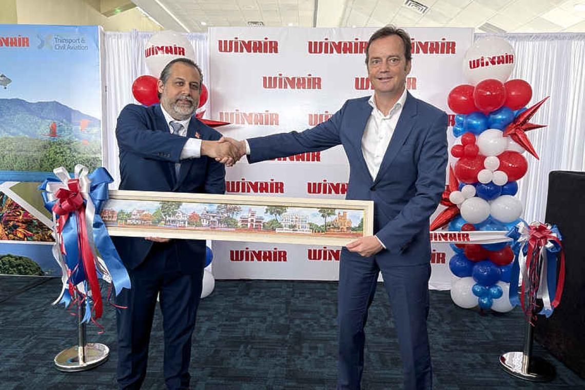 Trinidad puts on a show of all shows to welcome WINAIR’s inaugural flight