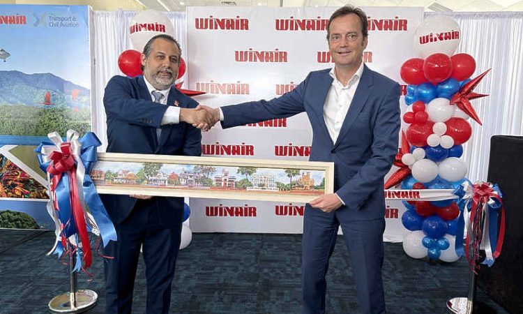 Trinidad puts on a show of all shows  to welcome WINAIR’s inaugural flight