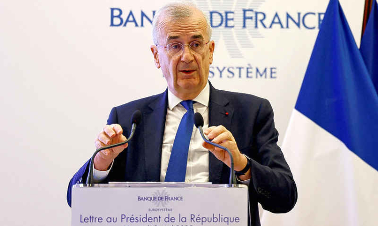 French central bank chief  Villeroy will leave early
