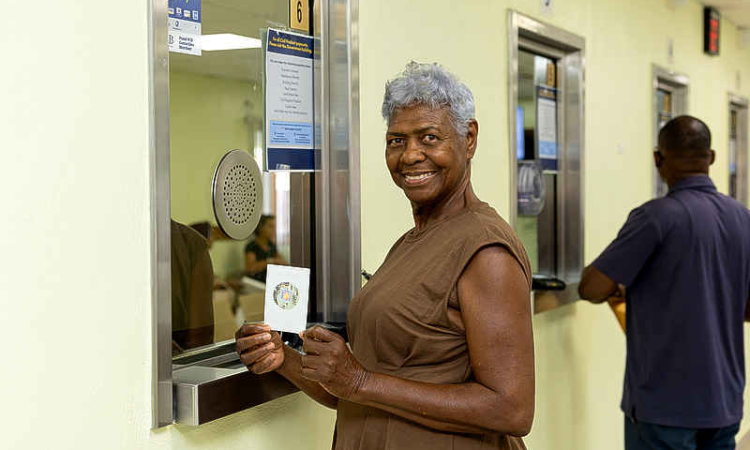    Seniors get priority service when  collecting motor vehicle stickers