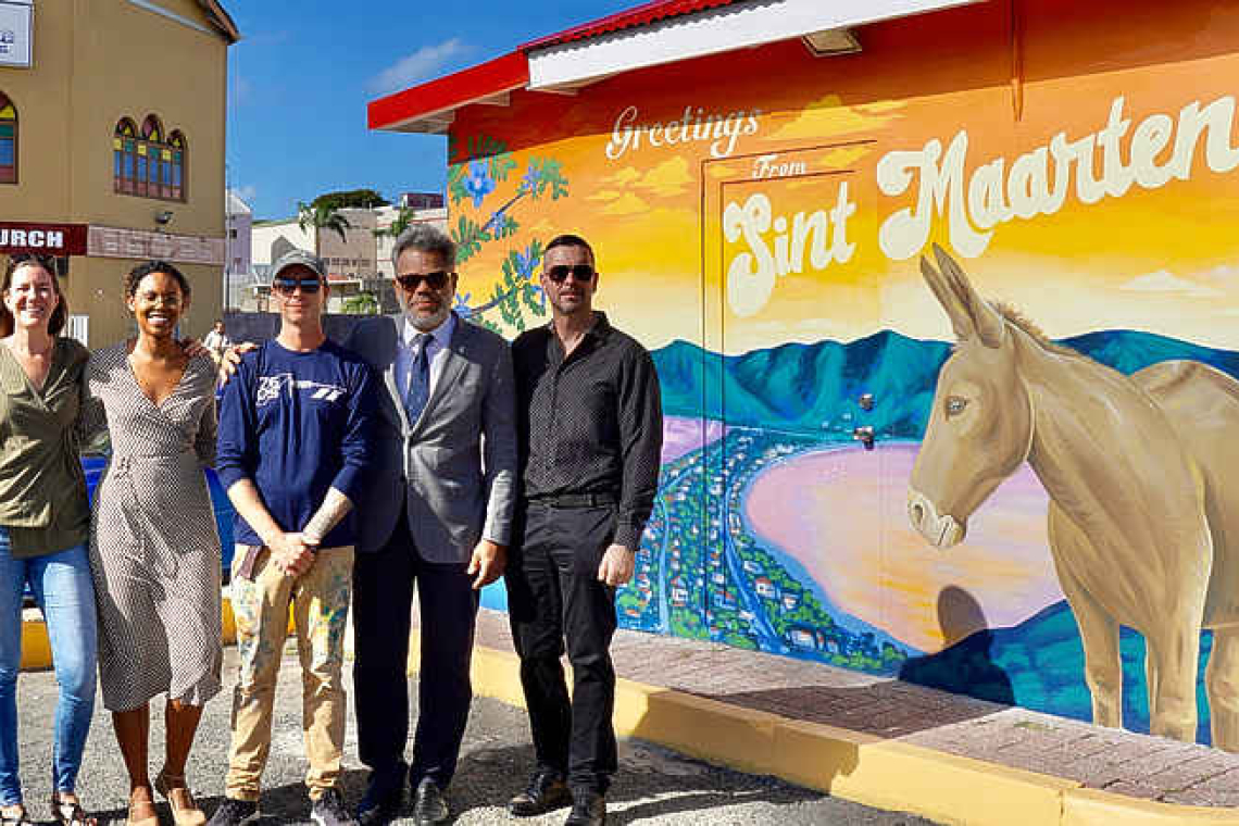       New historic-themed mural  unveiled at Philipsburg centre