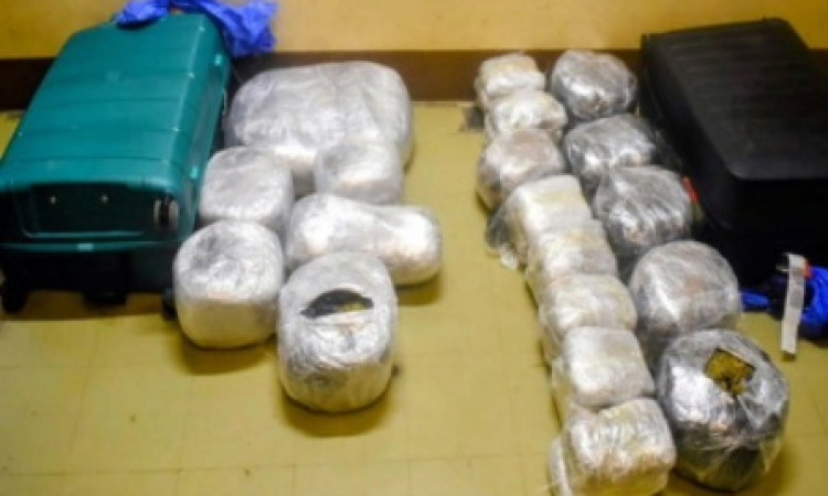       Jamaican arrested after 60 pounds of  marijuana seized at Antiguan airport