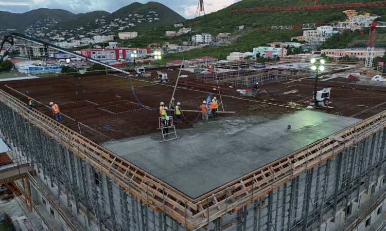 New General Hospital reaches  highest point of construction