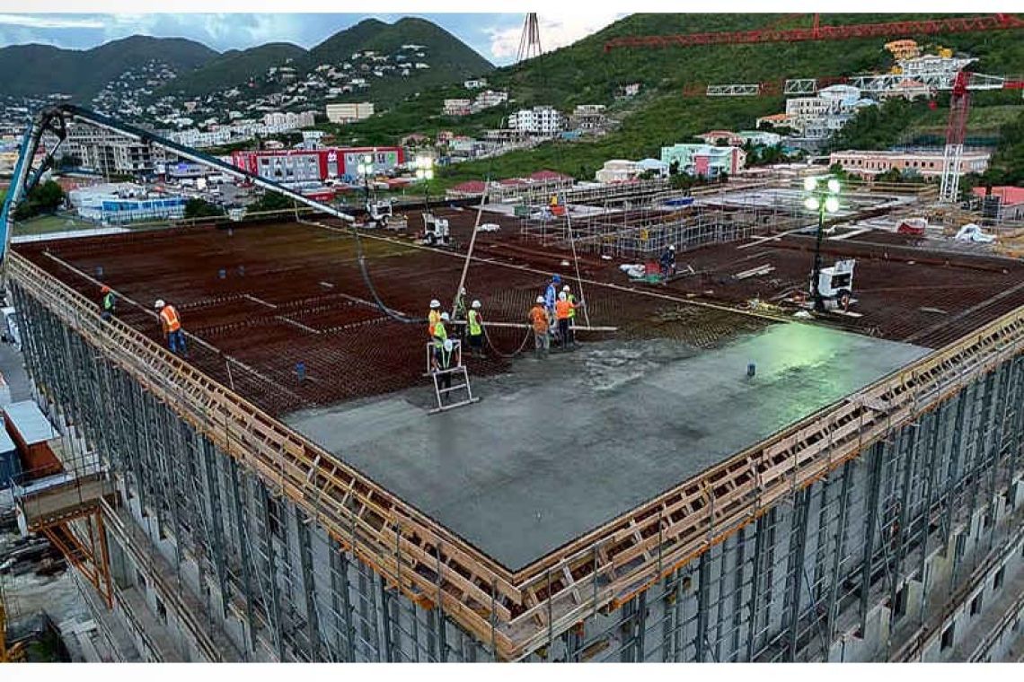 New General Hospital reaches  highest point of construction