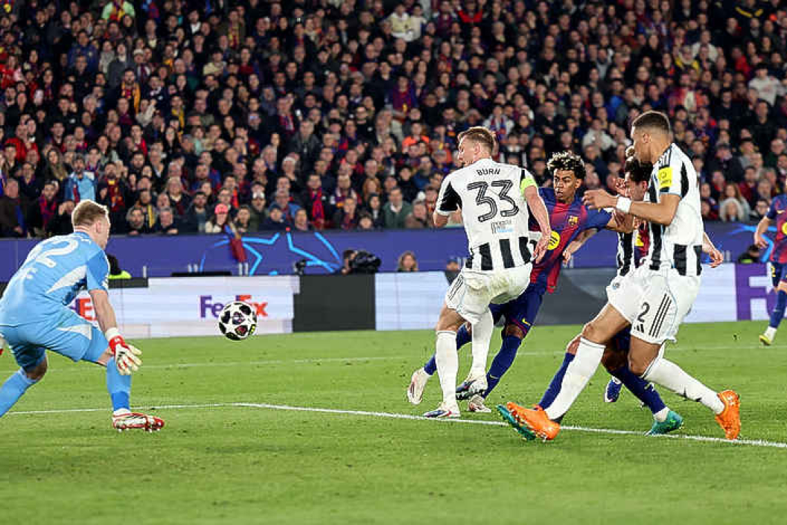 Barcelona hit seven past Newcastle to roar into Champions League quarters