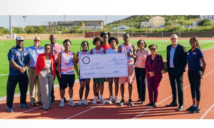 Bankers Assoc. donates $5,000  to Athletics Team for CARIFTA