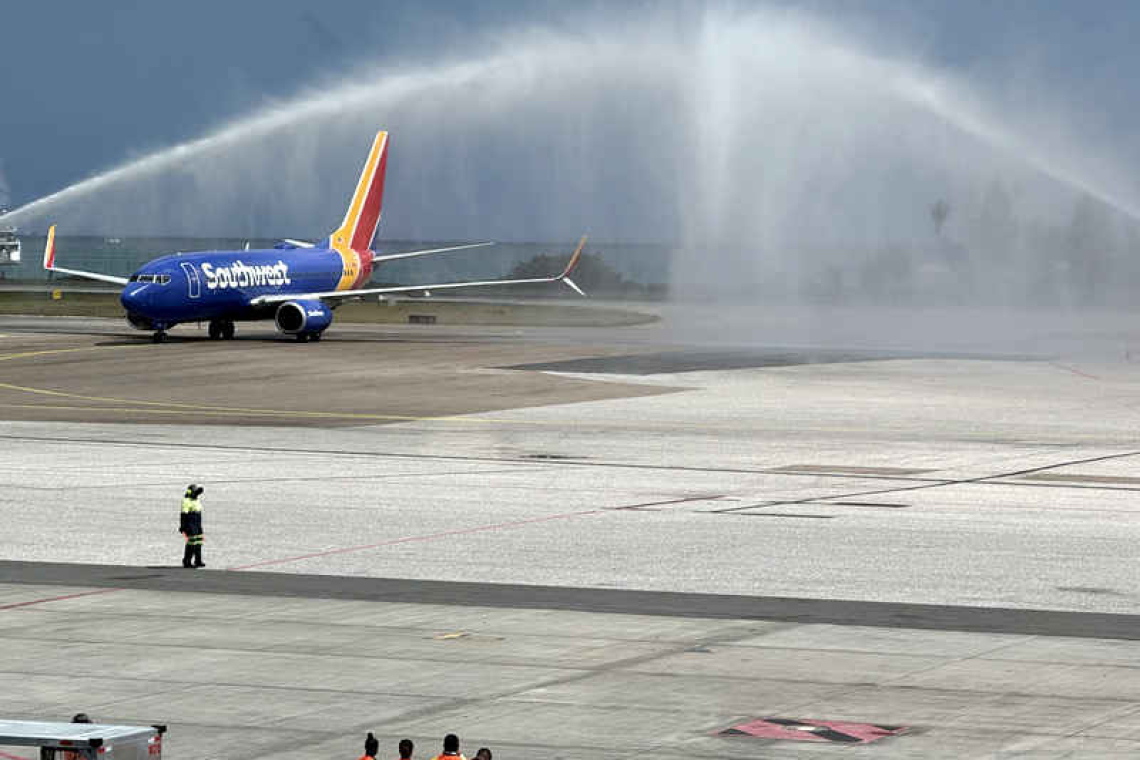 Princess Juliana International Airport welcomes  Southwest Airlines inaugural flight from Orlando