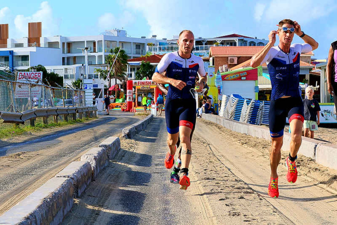 Pigeon flies across finish line at  Sunset Triple Mini Triathlon
