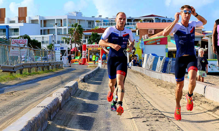 Pigeon flies across finish line at  Sunset Triple Mini Triathlon