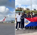       Carifta athletes honoured  with water cannon salute
