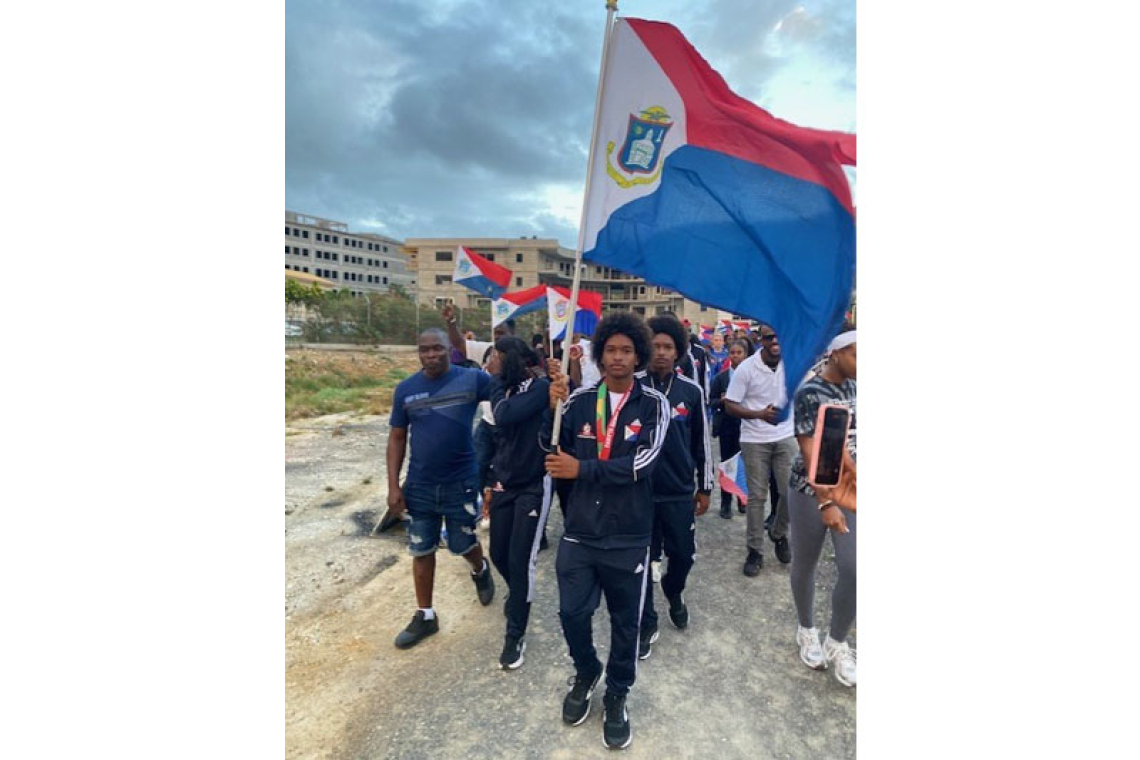 Golden Boy Wyatte and CARIFTA Games teams receive a grand welcome home