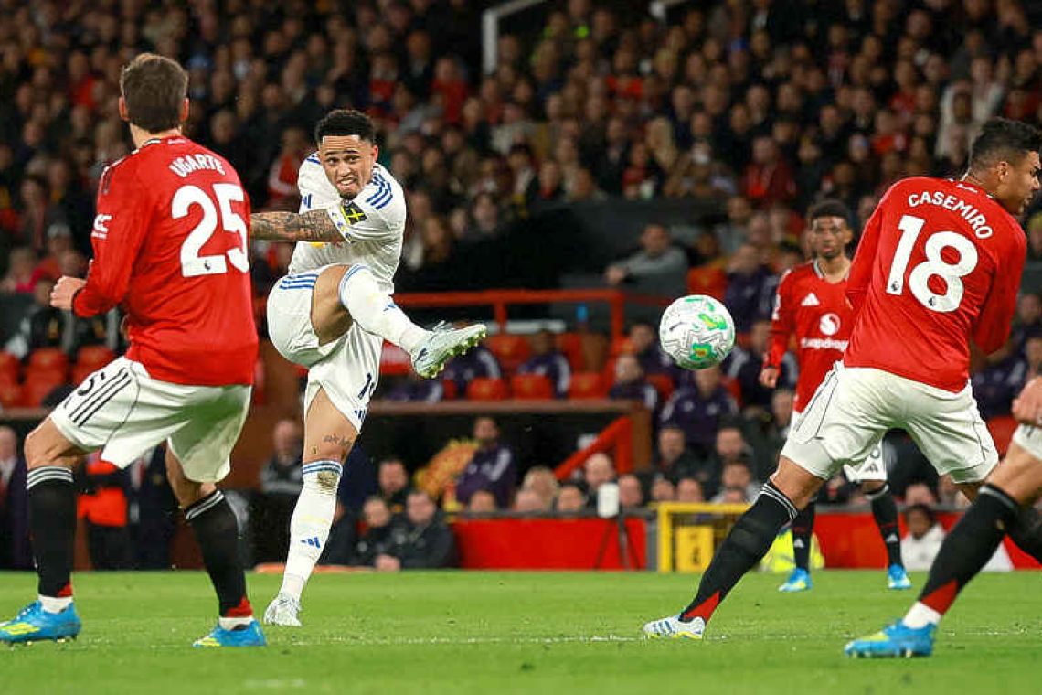 Leeds grab win over Manchester United as Martinez sees red