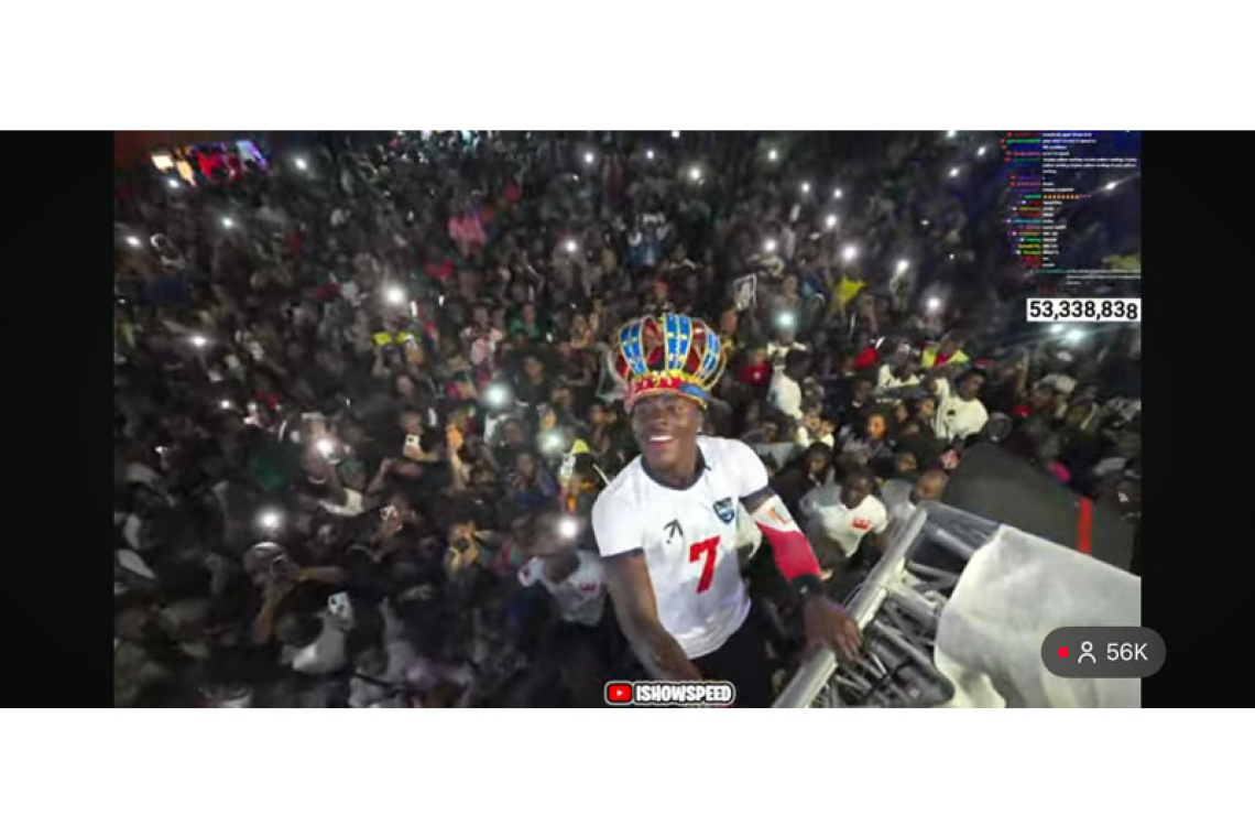 ShowSpeed touches down amid wild fanfare