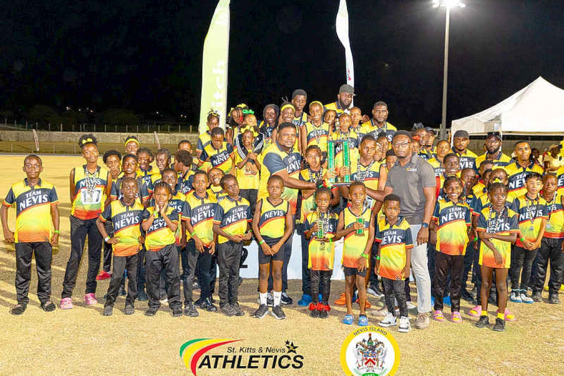 Young track stars shine as Team Nevis claims victory  at the Inter-Island Primary Athletics Championships