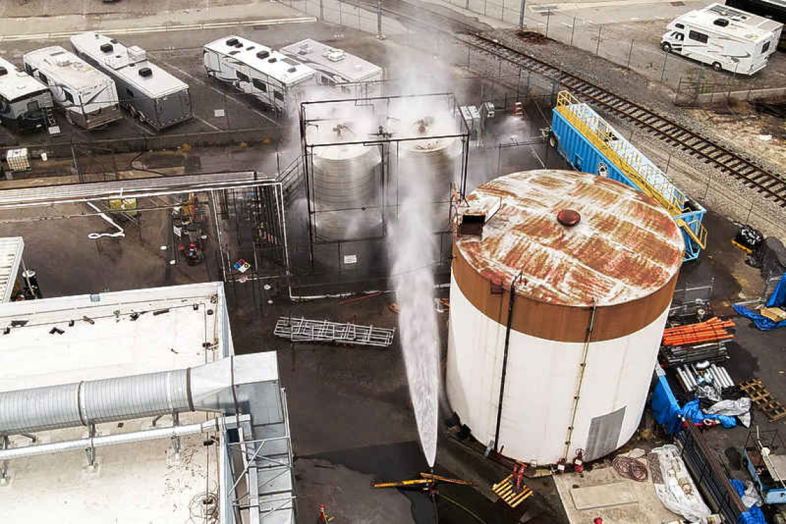 'Potential crack' in California chemical tank  may prevent explosion, fire official believes