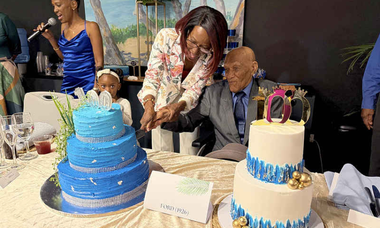 Urbain Javois 100th birthday milestone  celebrated at Grand Case Beach Club