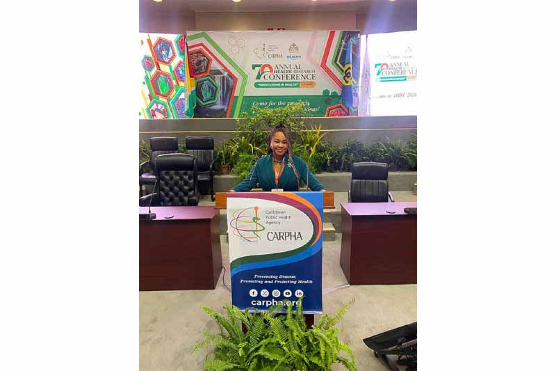Doctoral student Khalisha Halley presents  study at CARPHA Health Research Conf.