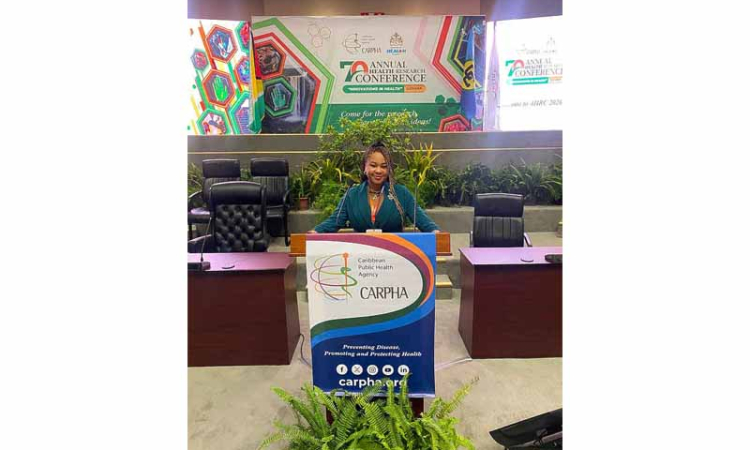 Doctoral student Khalisha Halley presents  study at CARPHA Health Research Conf.