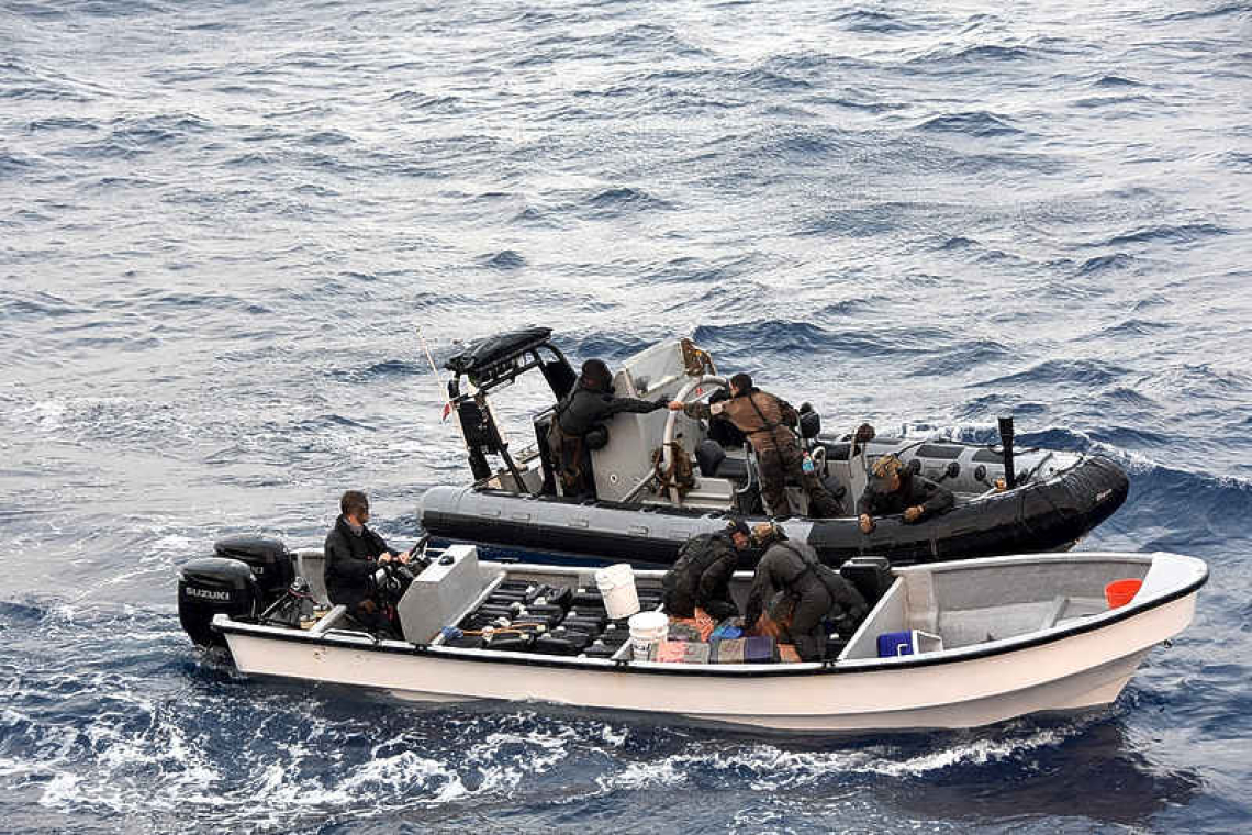 French Navy vessel seizes 737kg  of cocaine from suspect speedboat