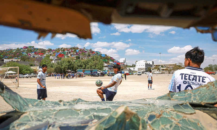 In Mexico, soccer is played wherever space permits