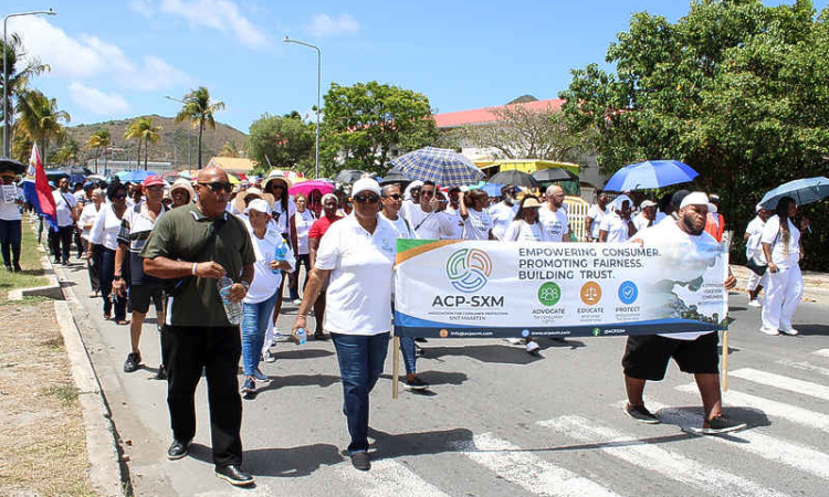 Fed-up GEBE consumers take stand  during well attended protest march