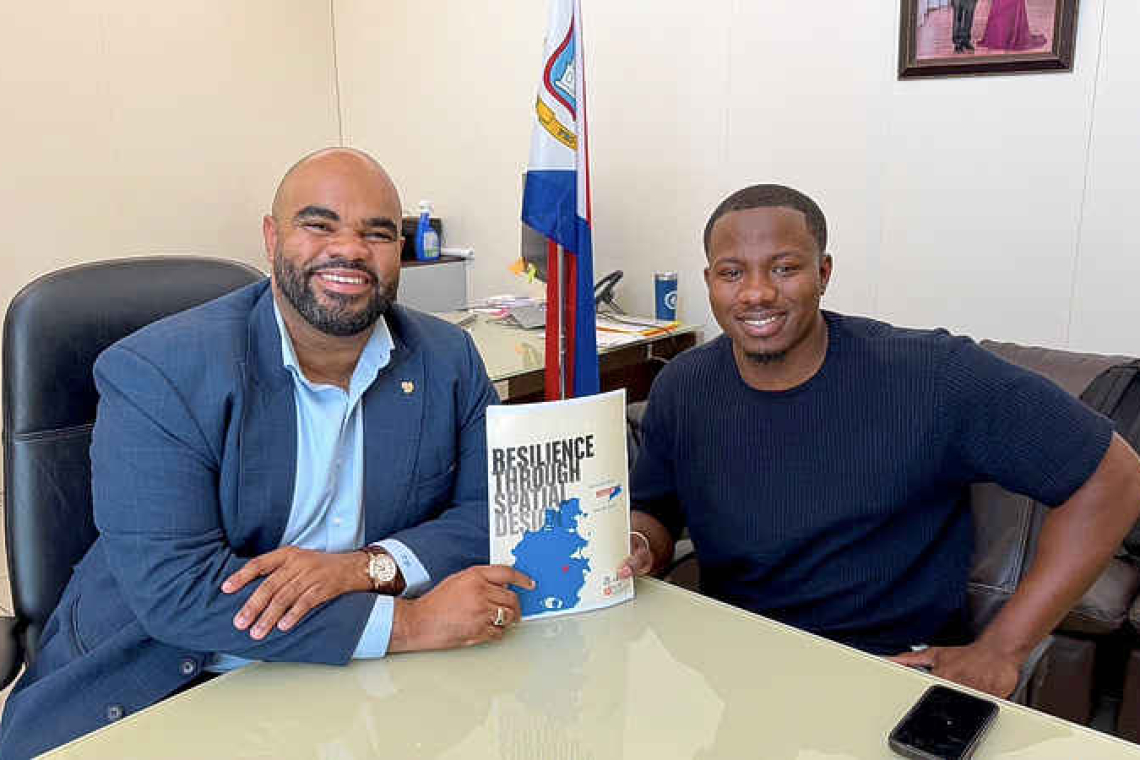 VROMI Minister Gumbs receives housing  development proposal for Belvedere North