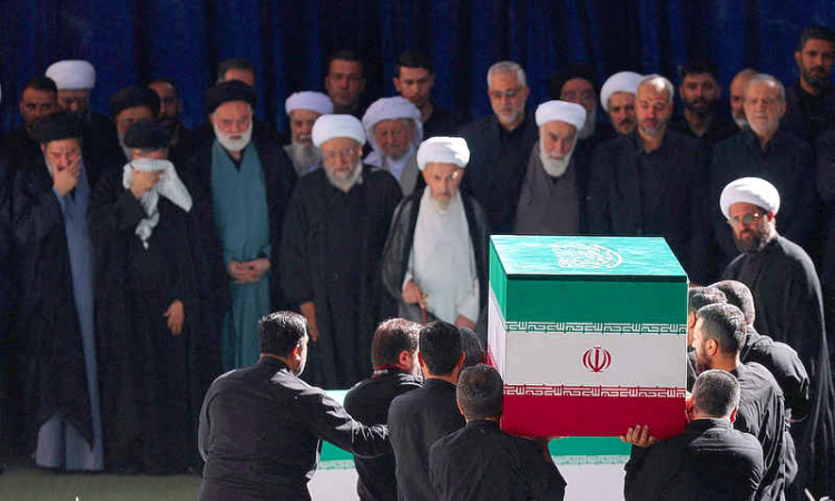 Three sons of slain leader Khamenei  appear at funeral, not his successor