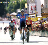 Van der Poel rides to victory in Tour de France stage nine, Pogacar retains yellow
