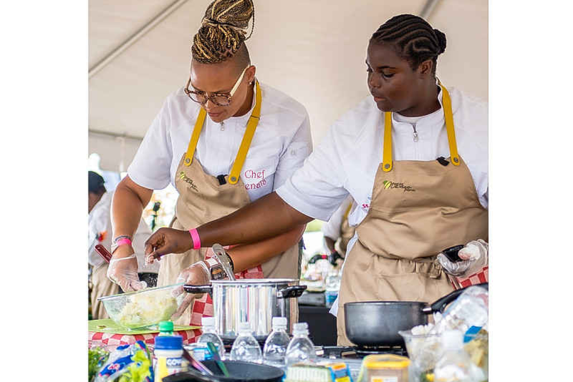 Young Chef Jeananena Joseph gains regional experience at Nevis Mango Festival