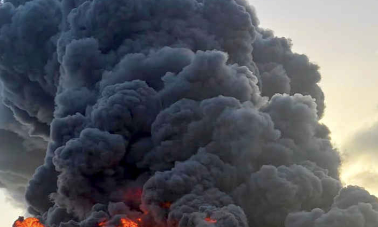 Large Fire at Corito Landfill