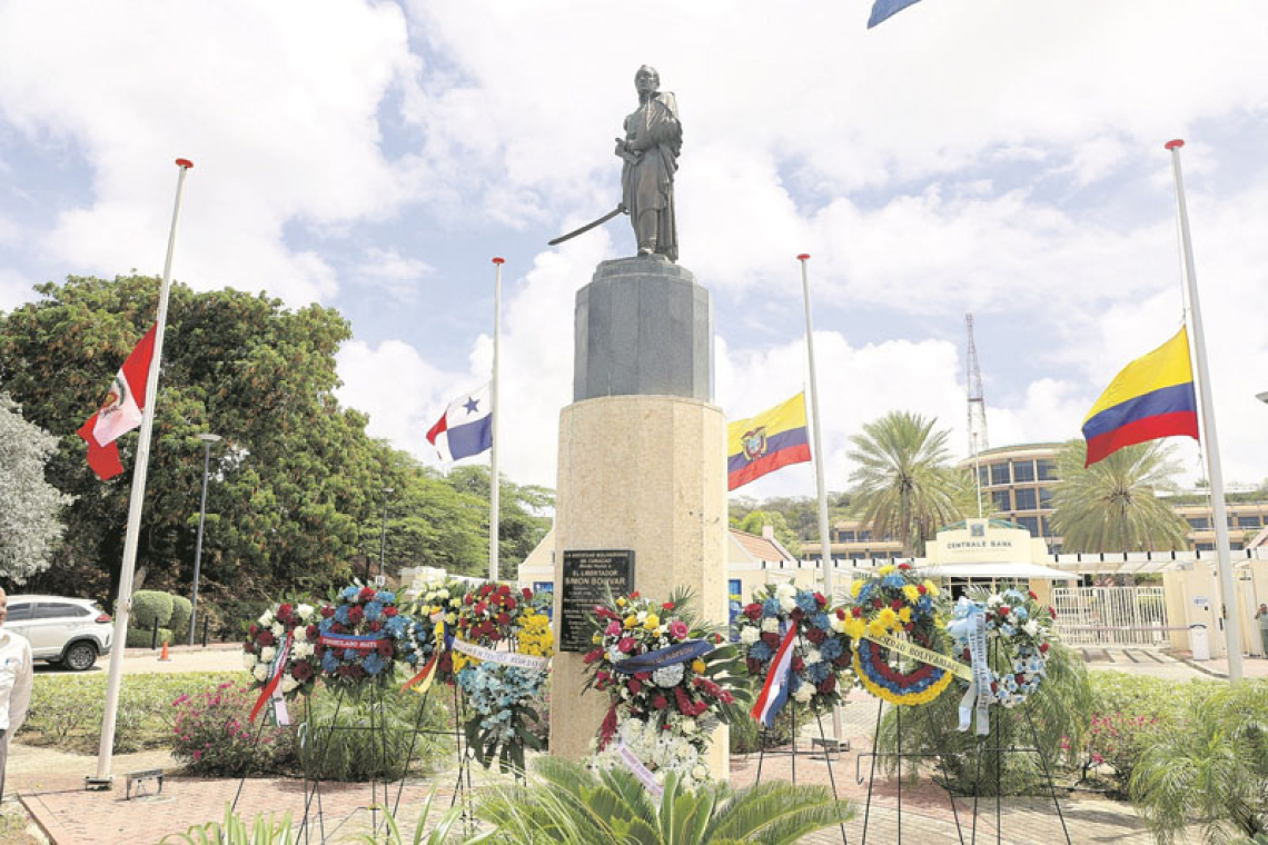Birthdate of Bolivar marked in Curaçao