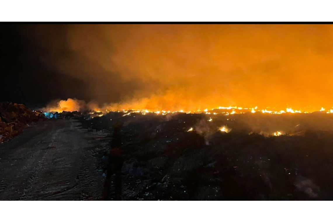 Huge fire at Corito Landfill Site  still burning but now contained