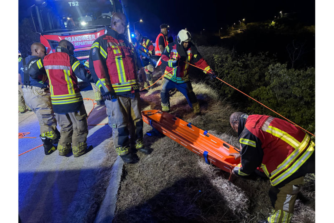 Two occupants rescued after  accident in Guana Bay area