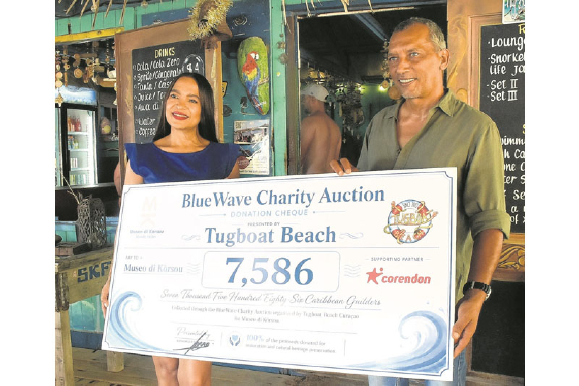 Blue Wave donates to St. Maarten museum restoration