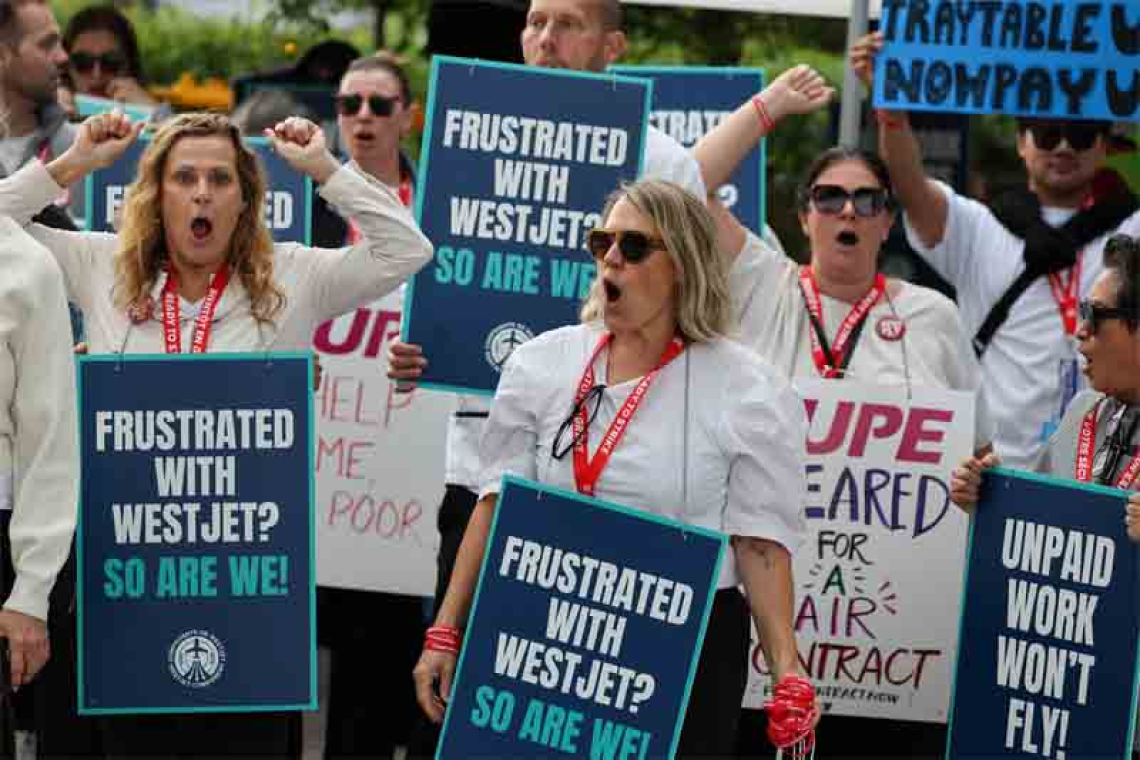 WestJet flight attendants strike after  talks fall through, grounding flights