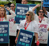 WestJet flight attendants strike after  talks fall through, grounding flights