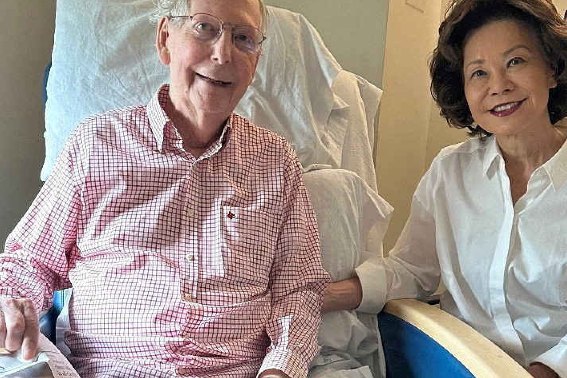 Republican US Senator McConnell released from rehab center