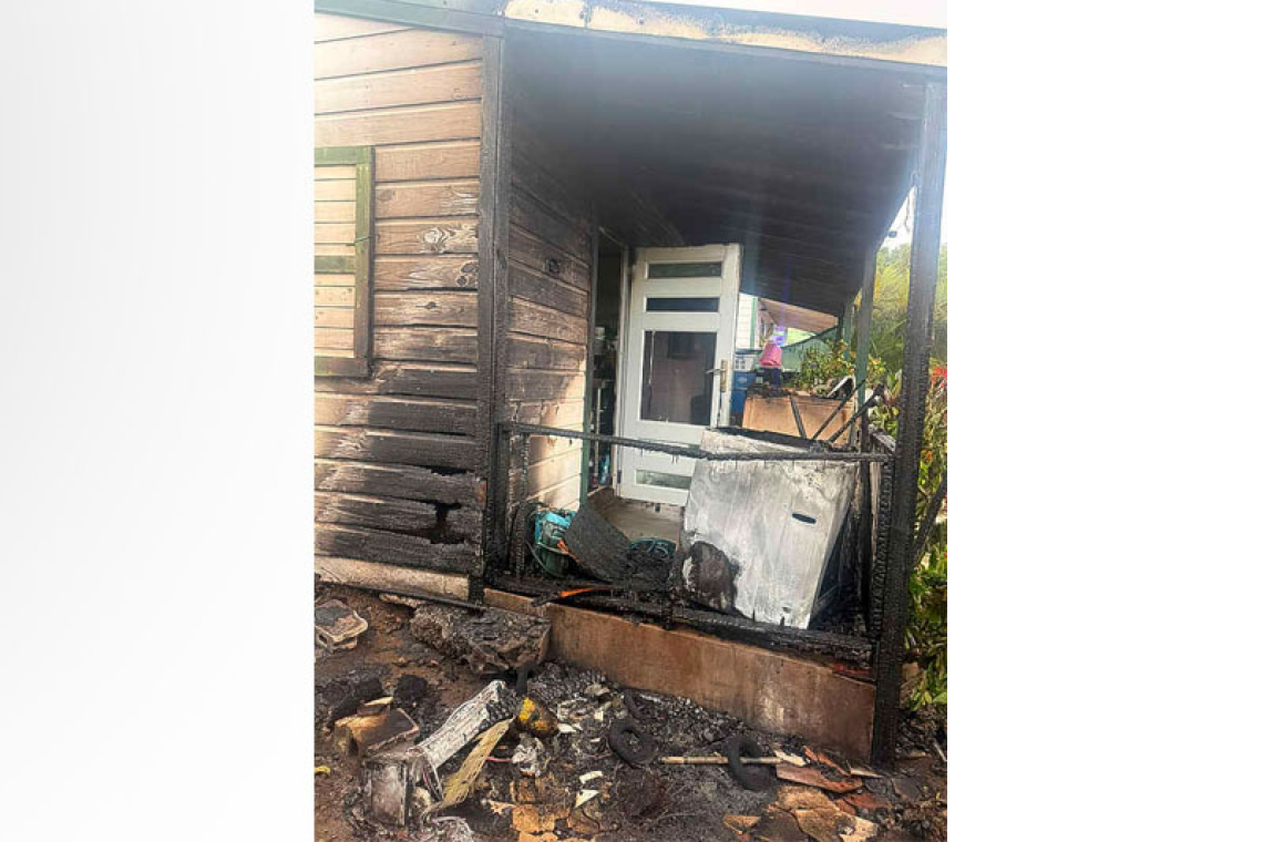 Fire damages residence  on Vincent A. Lopez Road