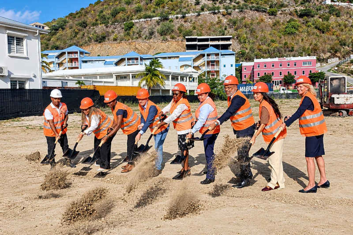 Reconstruction of St. Maarten Library  officially started with groundbreaking