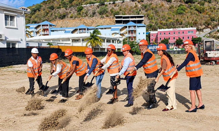 Reconstruction of St. Maarten Library  officially started with groundbreaking