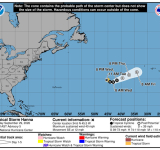 ...HANNA MOVING SOUTHEASTWARD AND SLIGHTLY WEAKER...