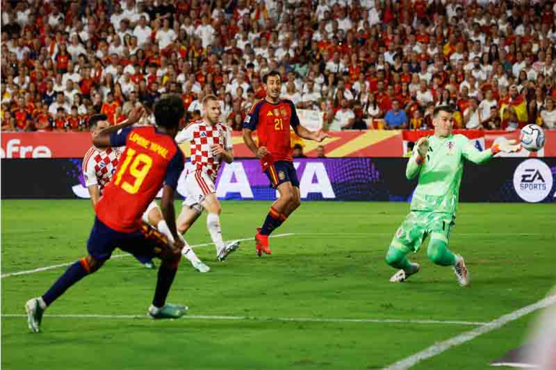 Lamine nets double as Spain win again and England beat 10-man Czechs