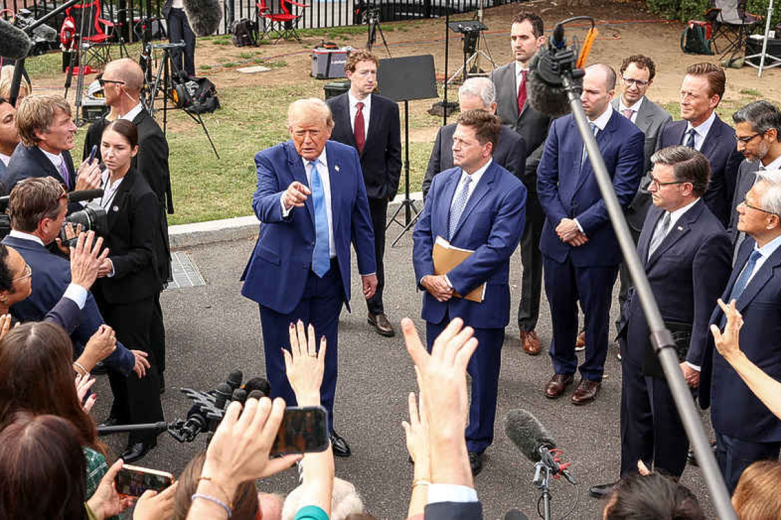 The Daily Herald - Trump, AI CEOs sign voluntary safety pact, back data ...
