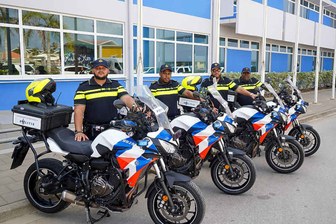 Police motorcycles make  debut at Bonaire Regatta