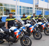 Police motorcycles make  debut at Bonaire Regatta