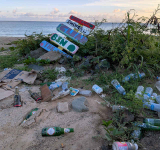Litter on Little Bay Beach only  weeks after coastal clean-up