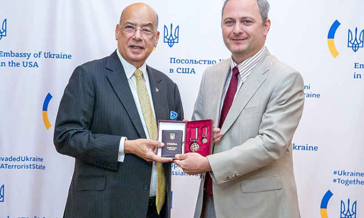 Ukraine presents Order of Merit to Sir Ronald Sanders  for defence of sovereignty and international law